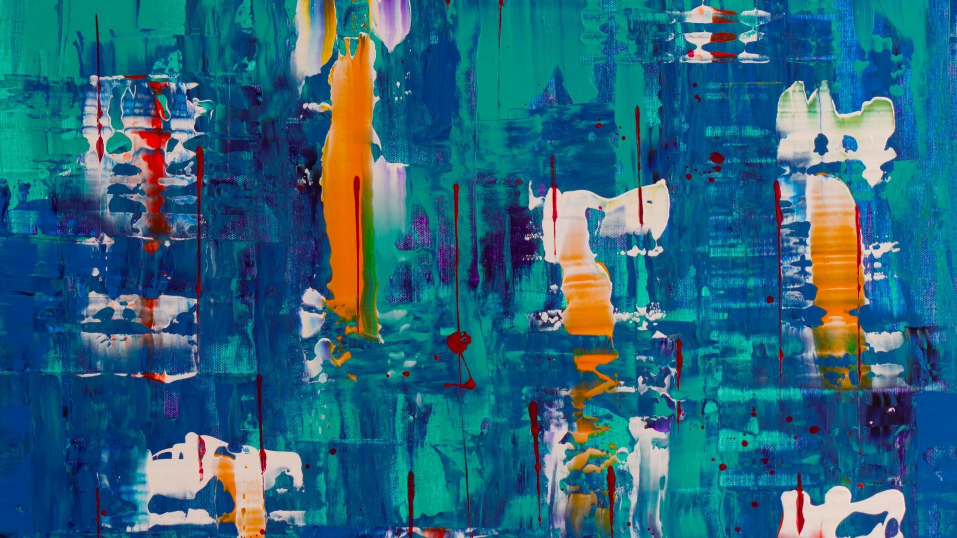 Desktop wallpaper abstract painting, colorful, modern art, HD image, picture, background, 047c6c