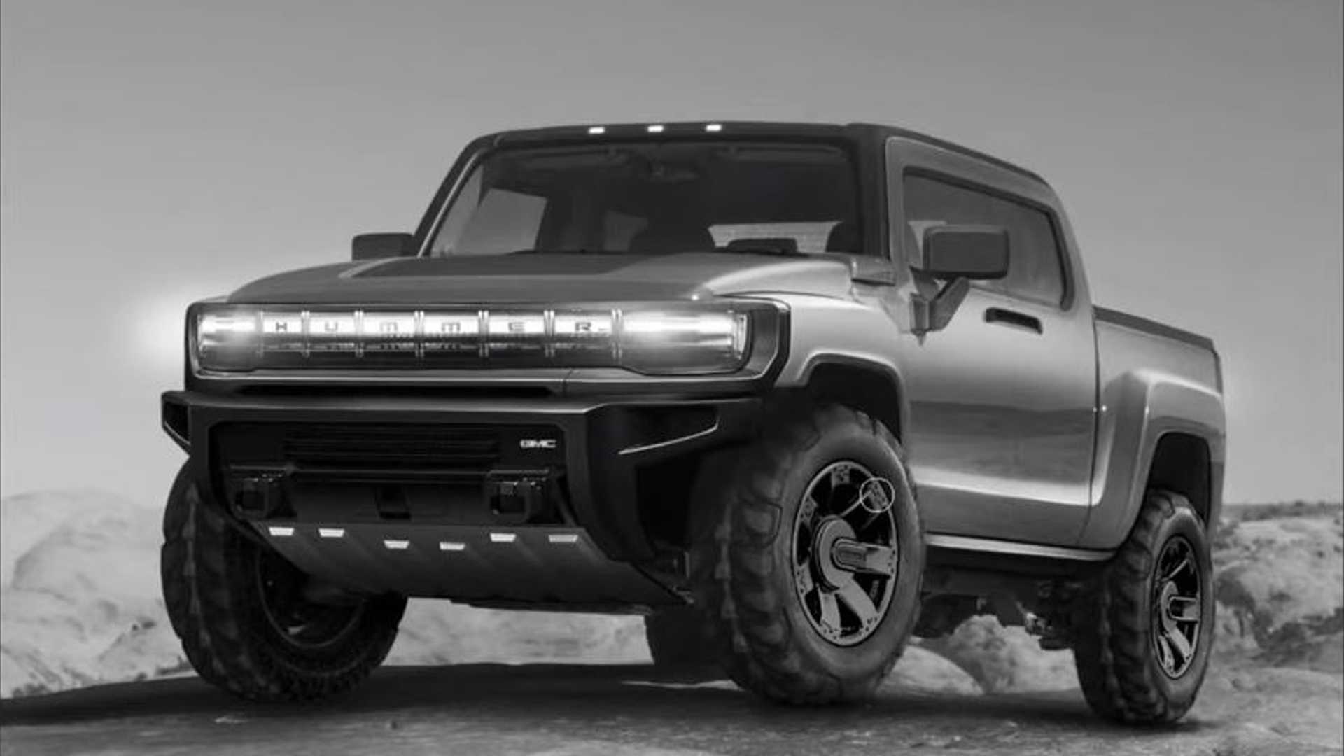 2022 GMC Hummer Electric Pickup Truck Render Shows Possible Styling