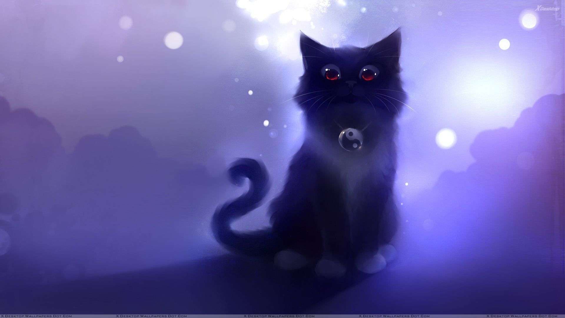 Download Black Aesthetic Cute Cat PFP Wallpaper