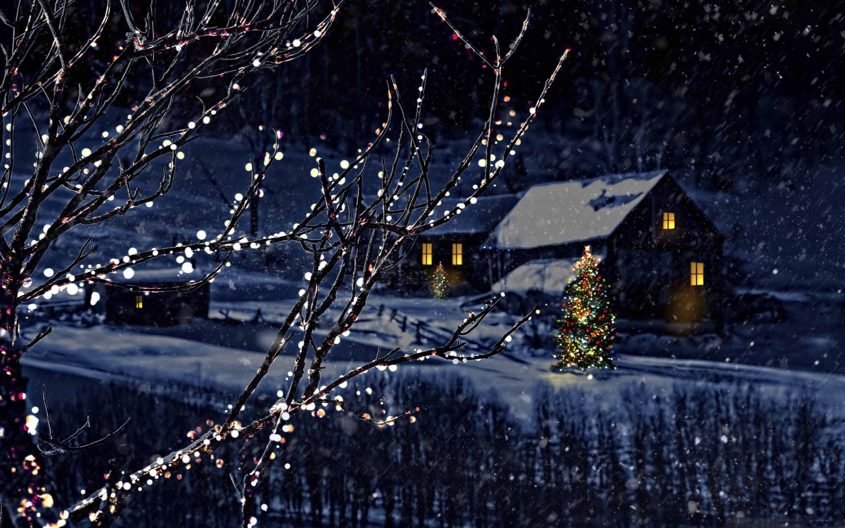 Free Christmas Mac Wallpaper, iMac Wallpaper, Retina MacBook Pro. Christmas night, Christmas wallpaper, Winter scenes