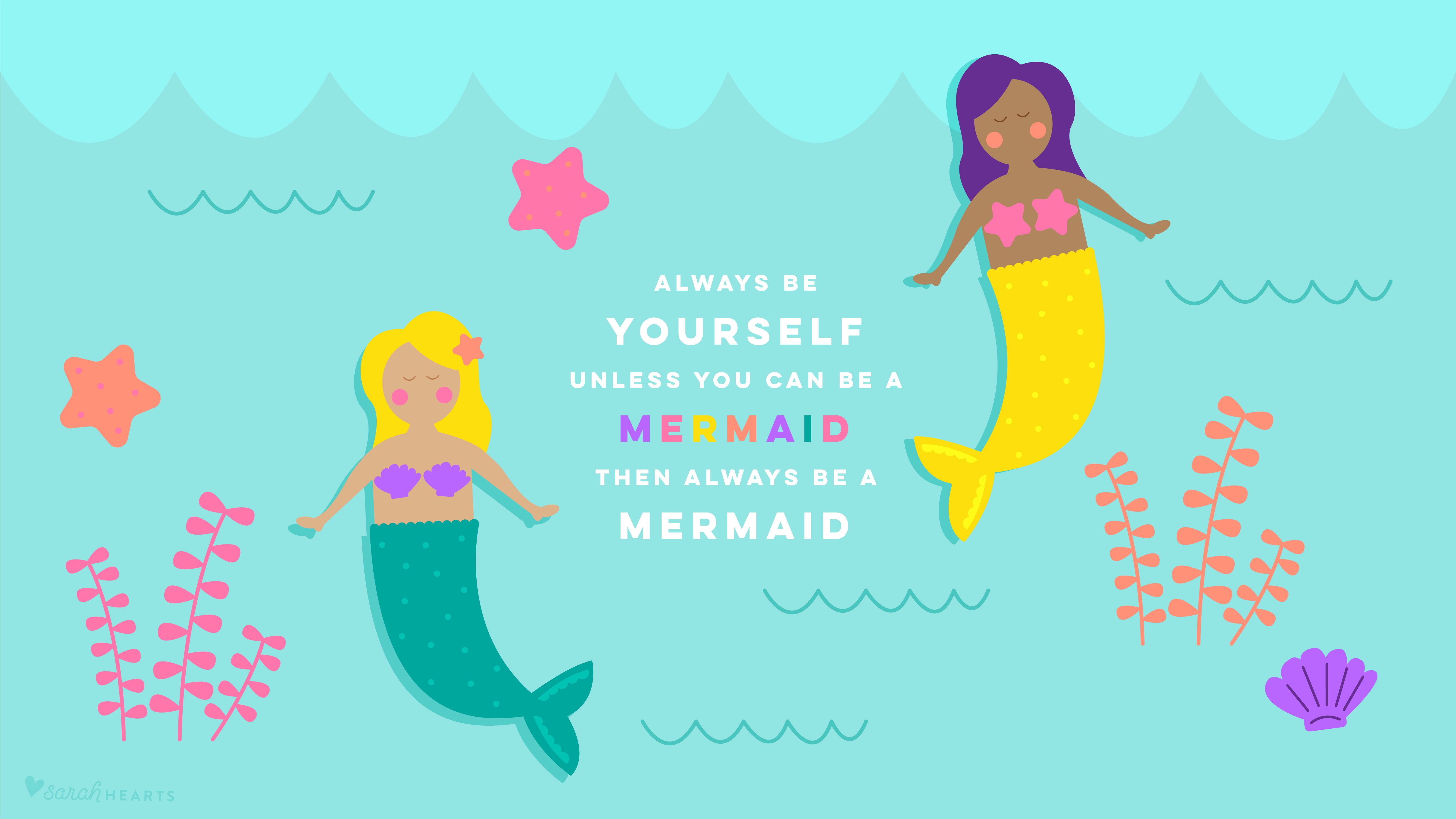 July 2017 Mermaid Calendar Wallpaper .sarahhearts.com