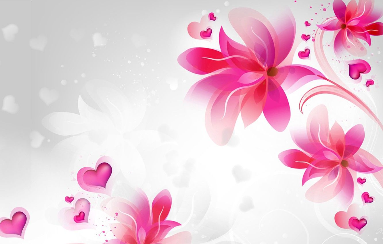 Wallpaper flowers, collage, heart, Valentine's Day image for desktop, section праздники