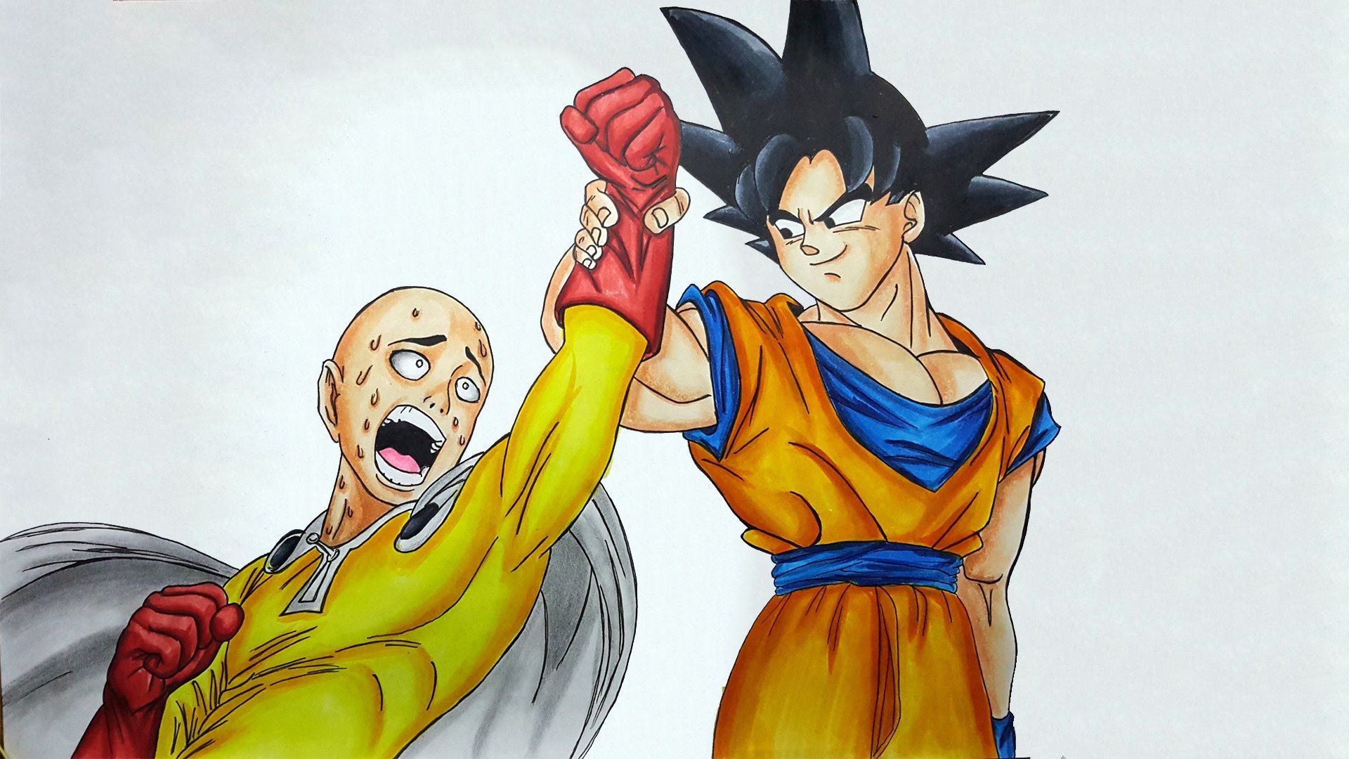 Saitama Vs Goku Wallpapers Wallpaper Cave