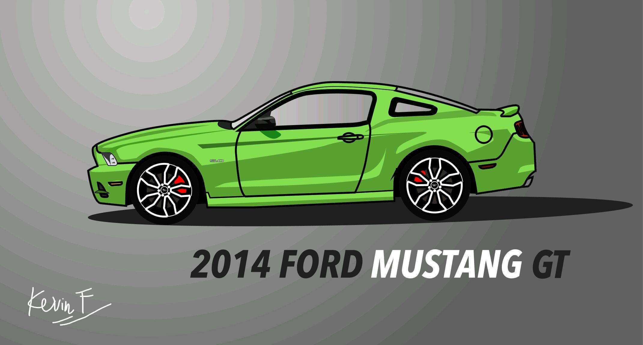 Ford Mustang vector wallpaper