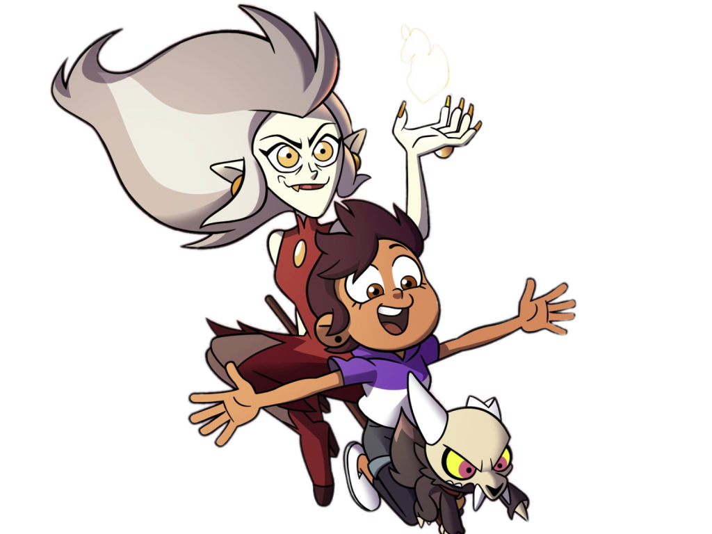 Check out this transparent The Owl House Luz with Owl Lady and King PNG image
