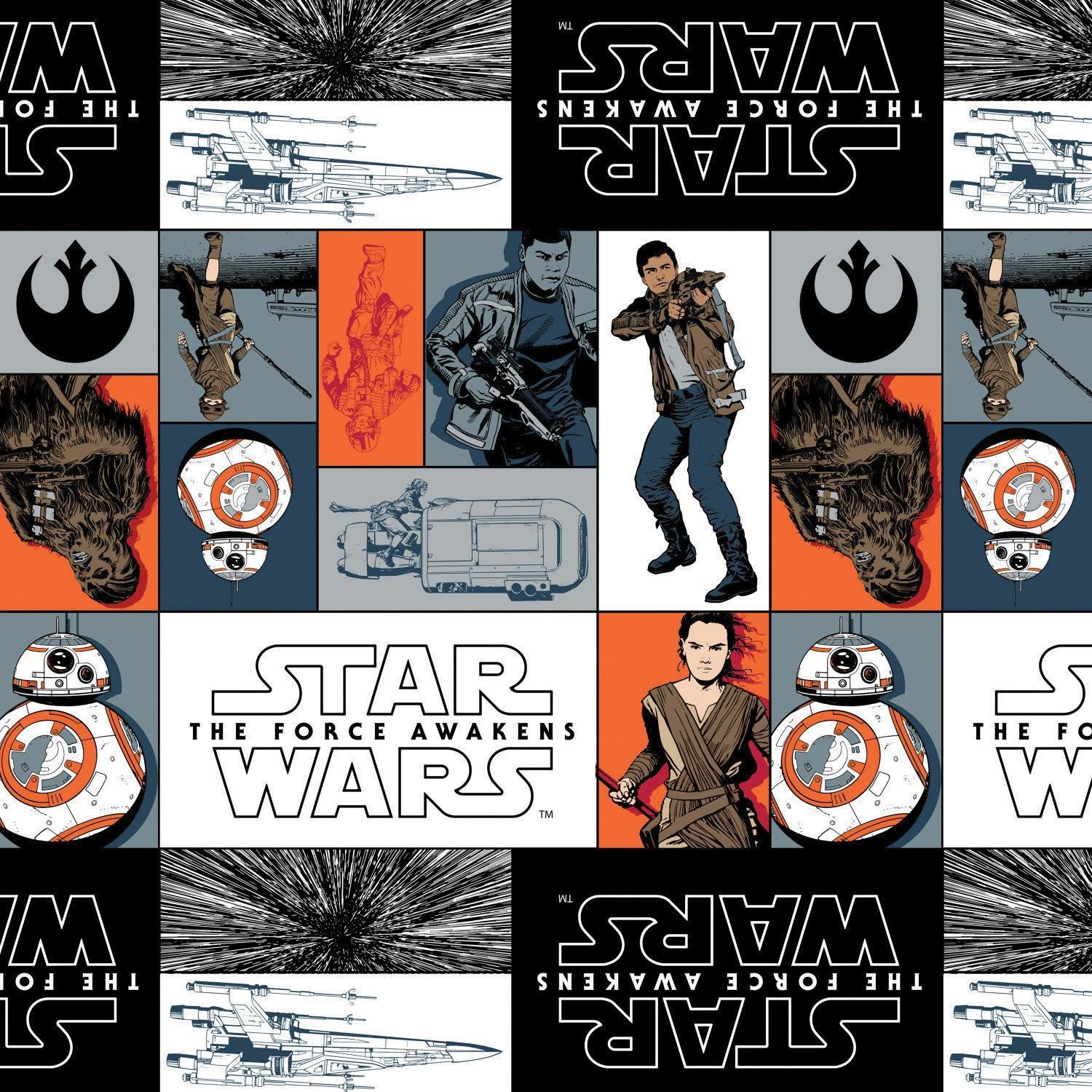Star Wars The Force Awakens Rebels Camelot Cottons 1 yard. Etsy. Star wars fabric, Star wars quilt, Star wars wallpaper