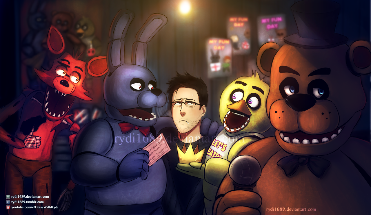 Download this Markiplier + FNAF fanart wallpaper! by Draw With Rydi download on ToneDen