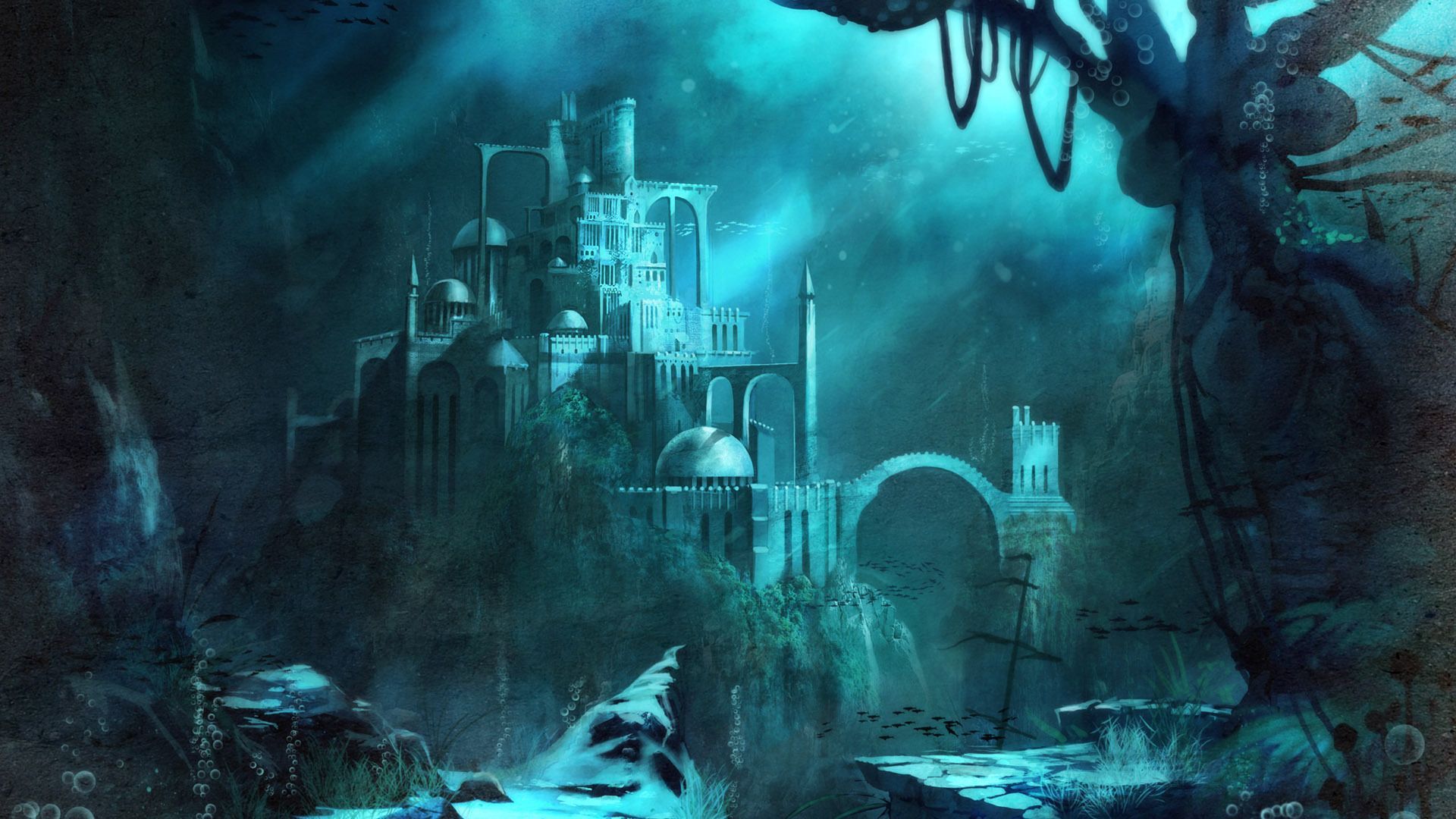 Underwater Castle. Underwater city, Underwater wallpaper, Lost city of atlantis