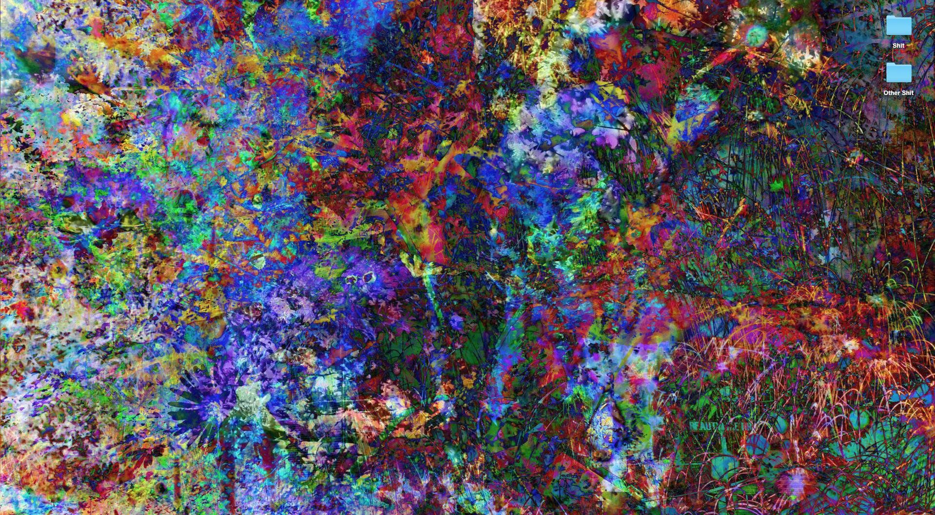 Screw it, I'll just become Jackson Pollock as my wallpaper. I can stare at it for 40 minutes and not get bored