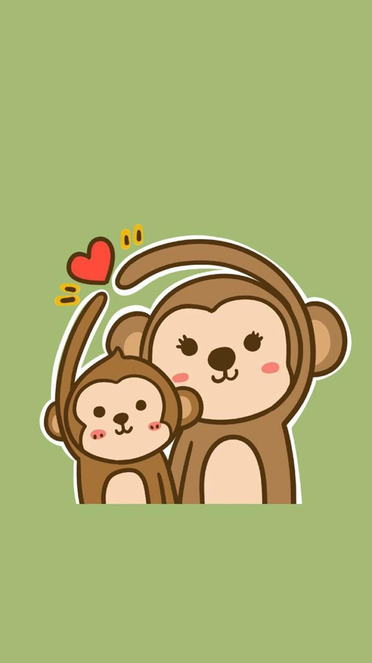 Обои с милыми обезьянками