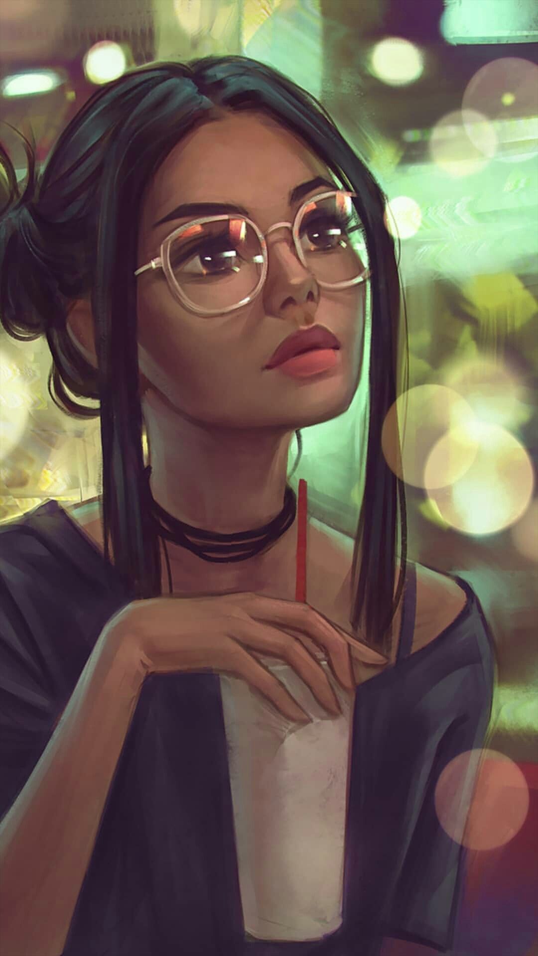 wallpaper. Digital art girl, Black girl art, Cute girl drawing