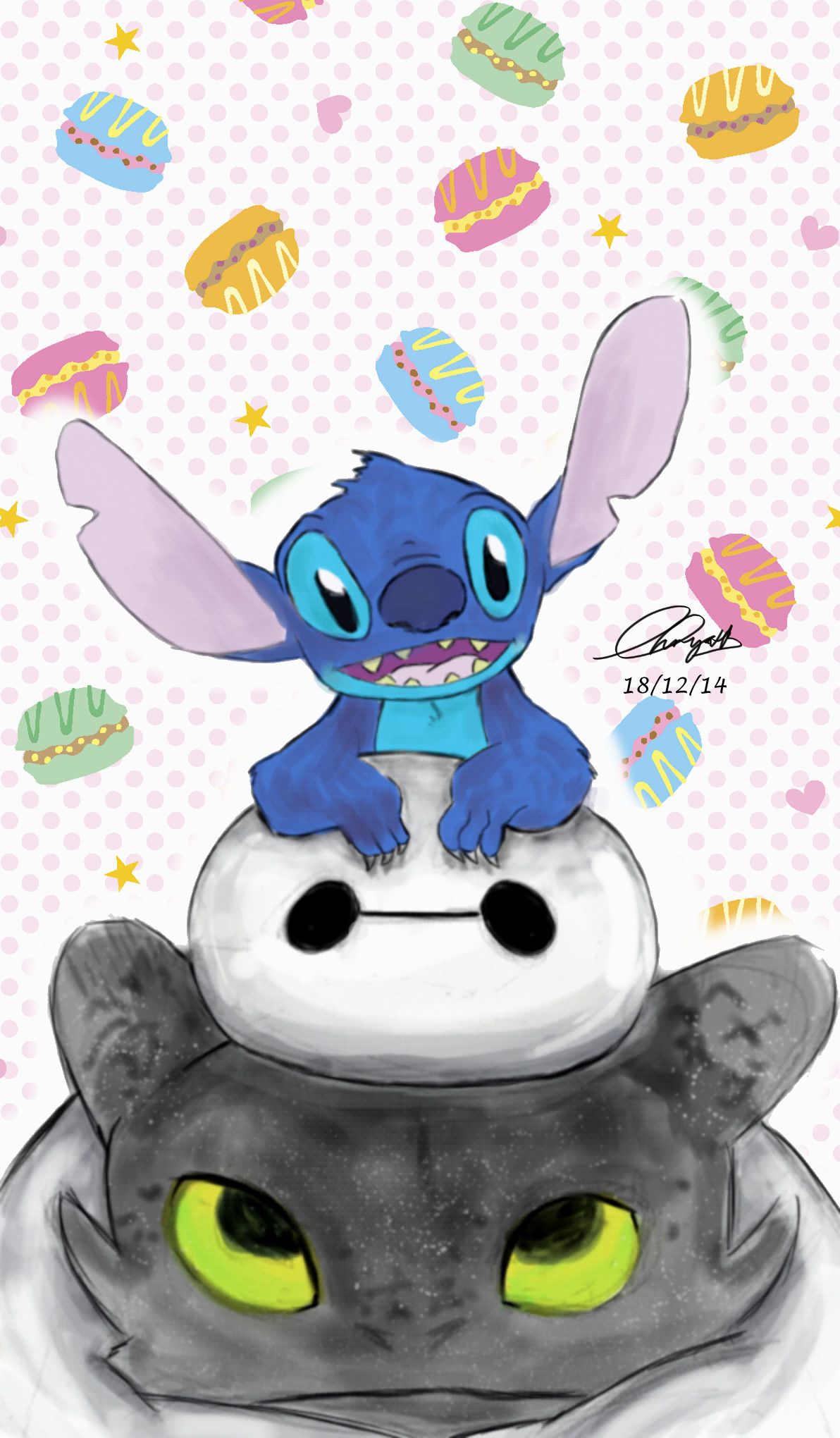 Toothless Stitch And Pikachu Wallpaper