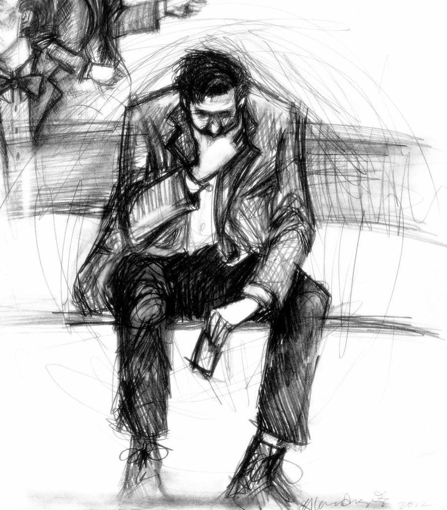 Alone Boy Pencil Sketch Lonely Boy Pencil Sketches Boy Pencil Arts Wallpaper & Background Download