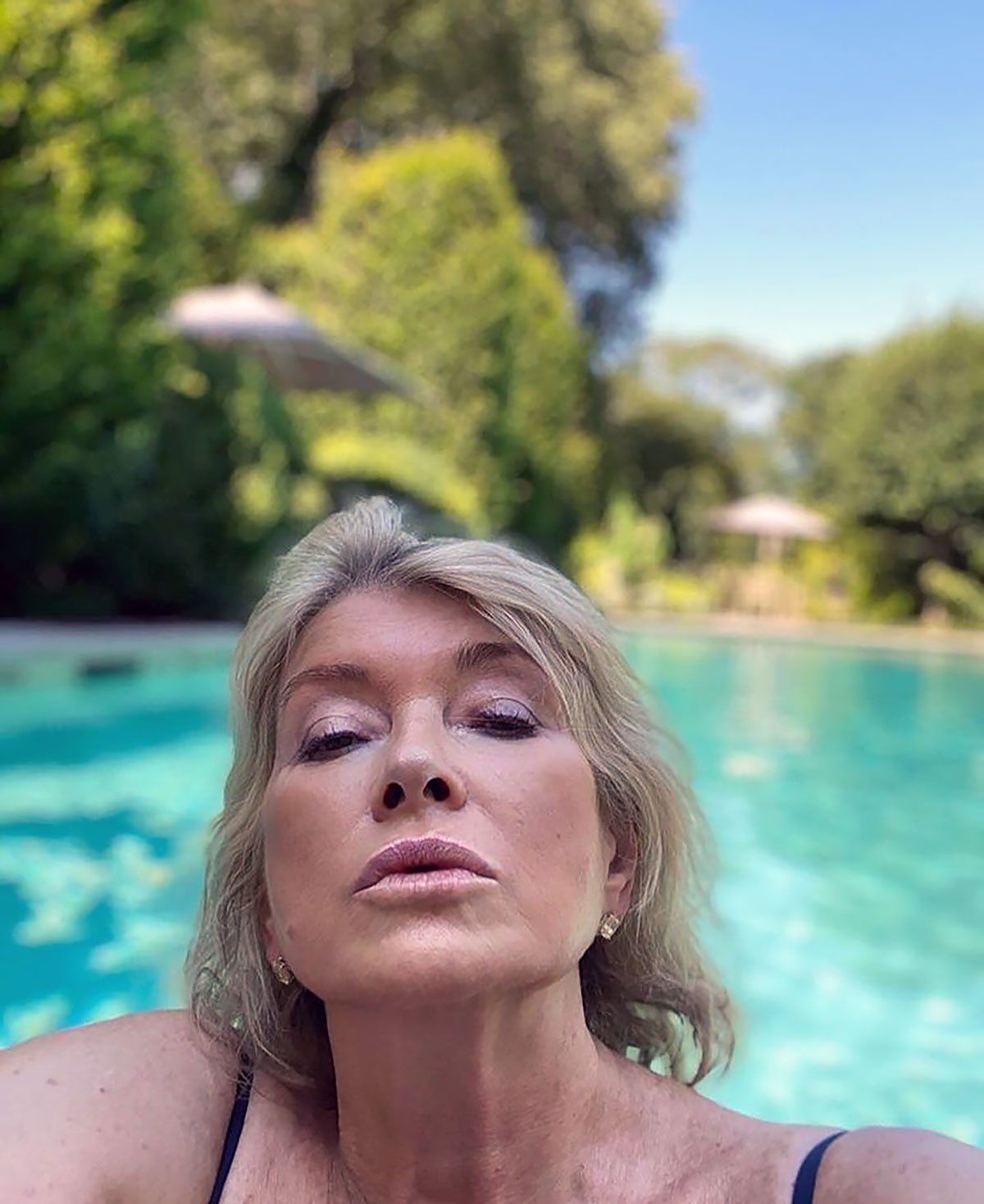Chelsea Handler Recreates Martha Stewart's Sultry Pool Selfie: Pic