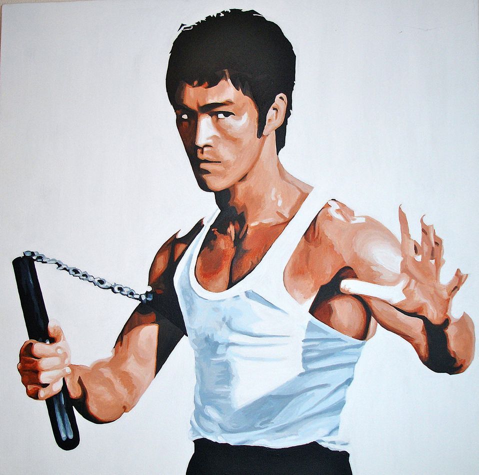Stylish Kung Fu Legend Bruce Lee Wallpaper Mural for Home or Business –  beddingandbeyond.club