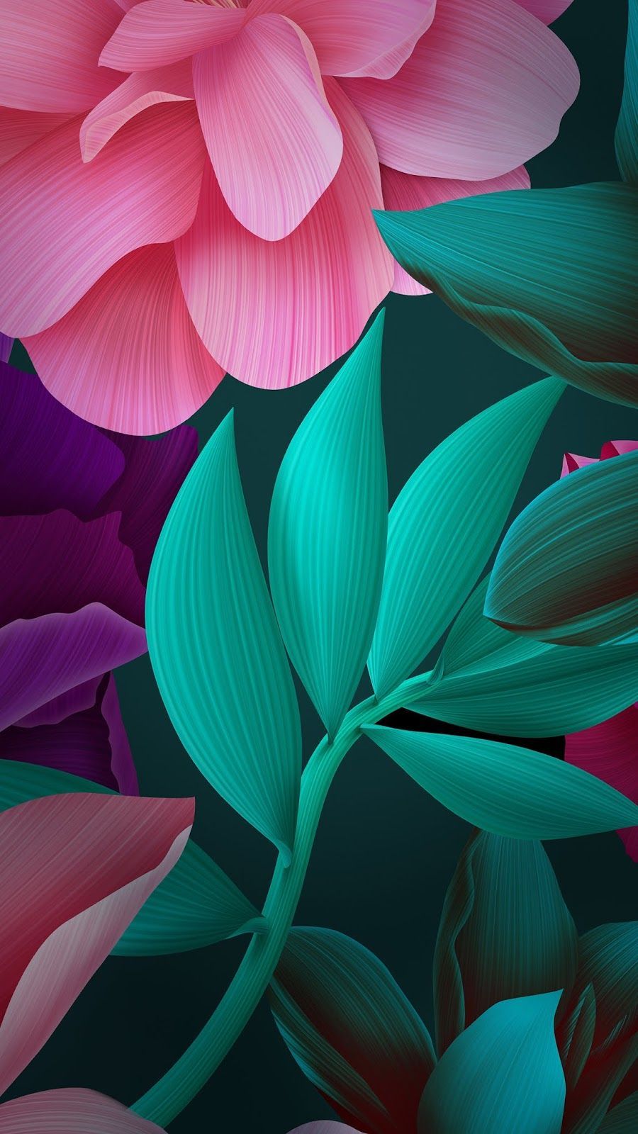 Magenta flower huawei blue 3D mobile wallpaper. Huawei wallpaper, Mobile wallpaper, HD flower wallpaper