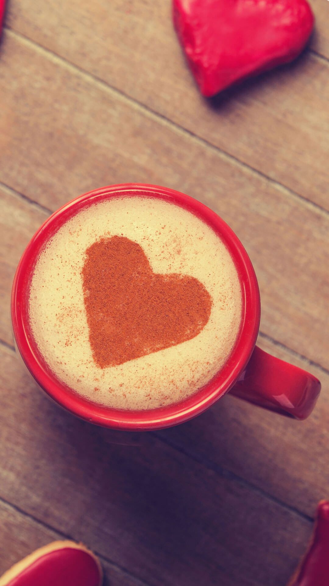 Heart latte art