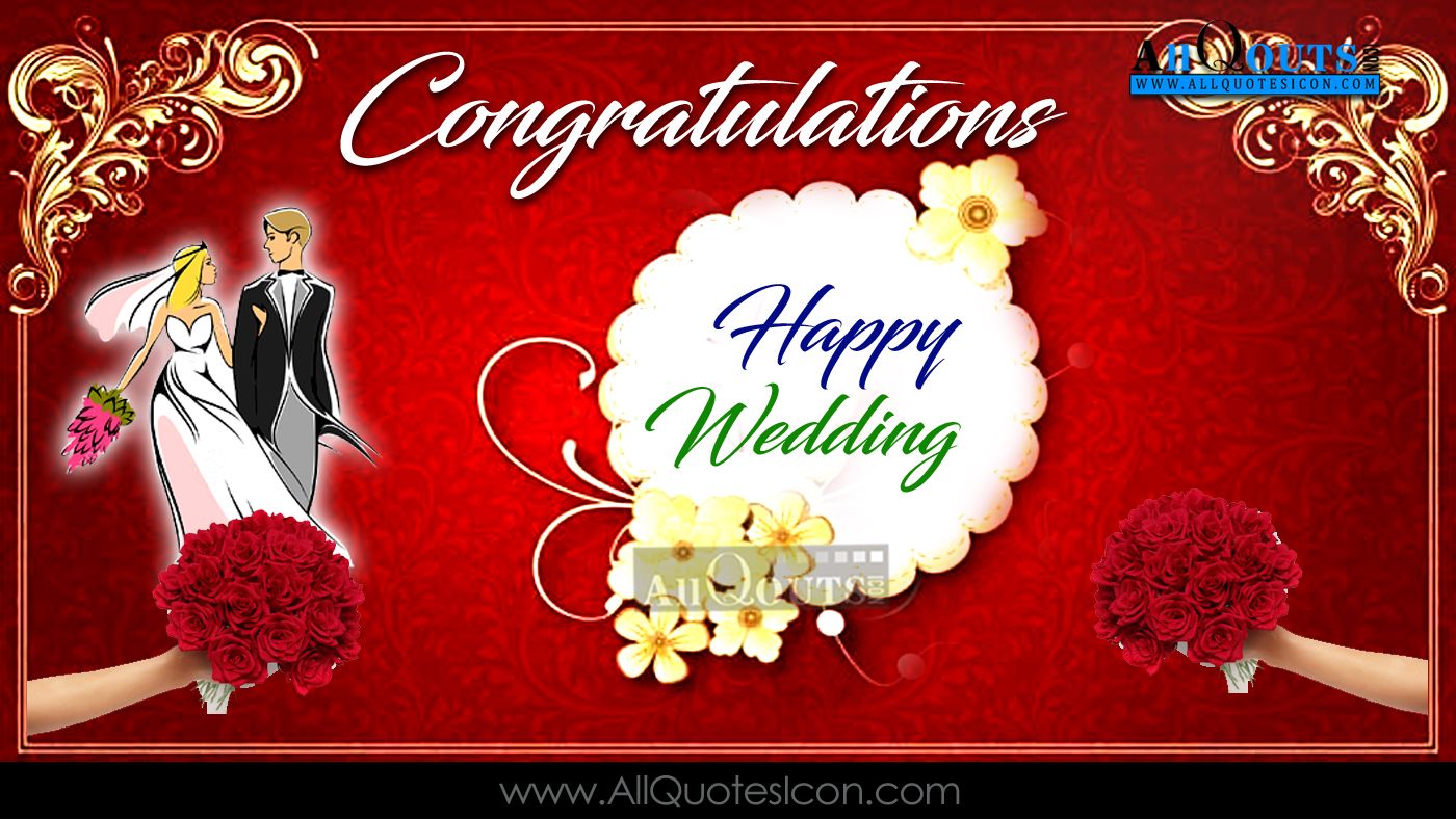 Happy Wedding Wishes on Cards Wallpaper English Quotes Picture. Telugu Quotes. Tamil Quotes. Hindi Quotes. English Quotes