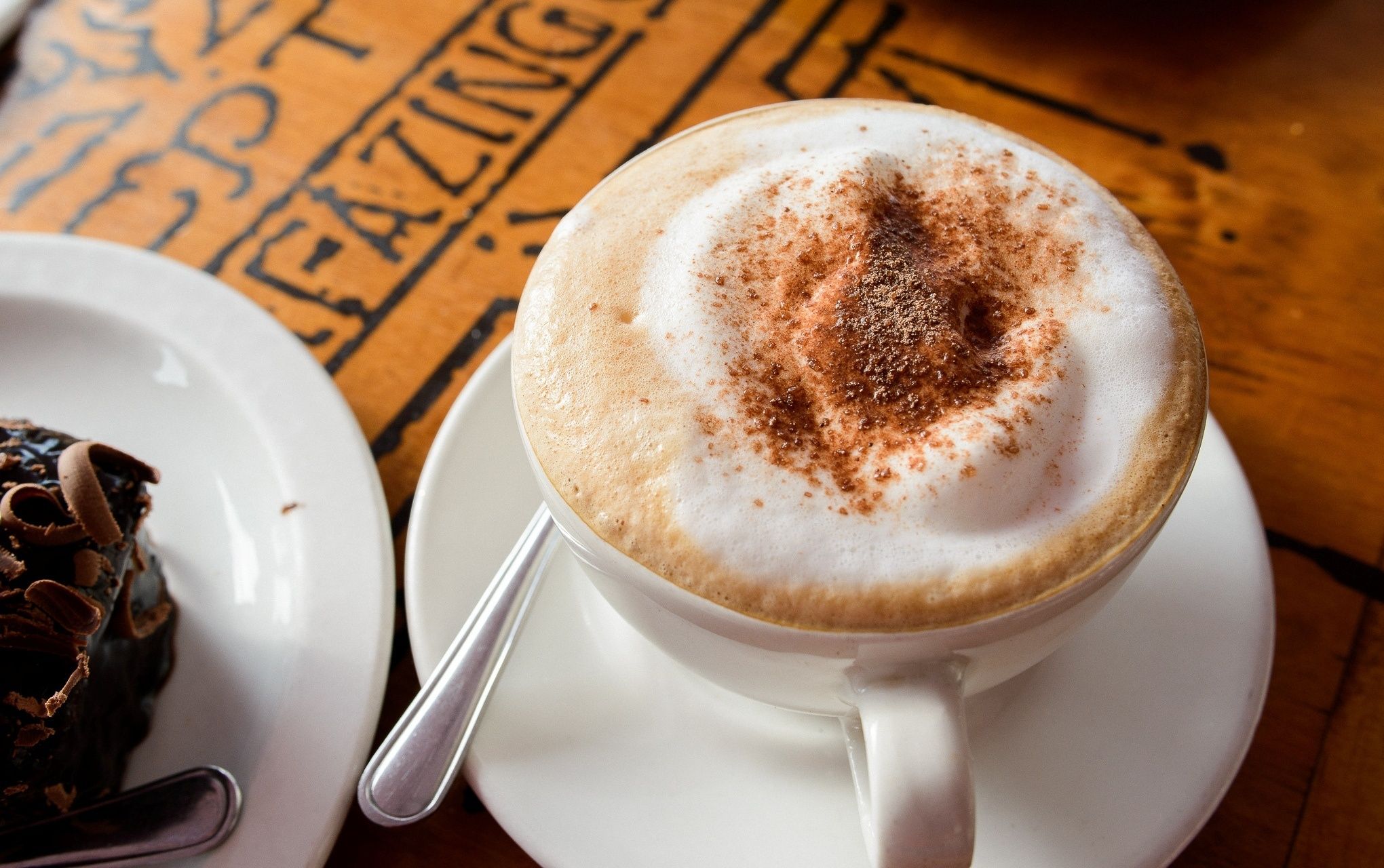Cappuccino Foam Coffee Milk Chocolate Wallpaper With Milk Foam HD Wallpaper