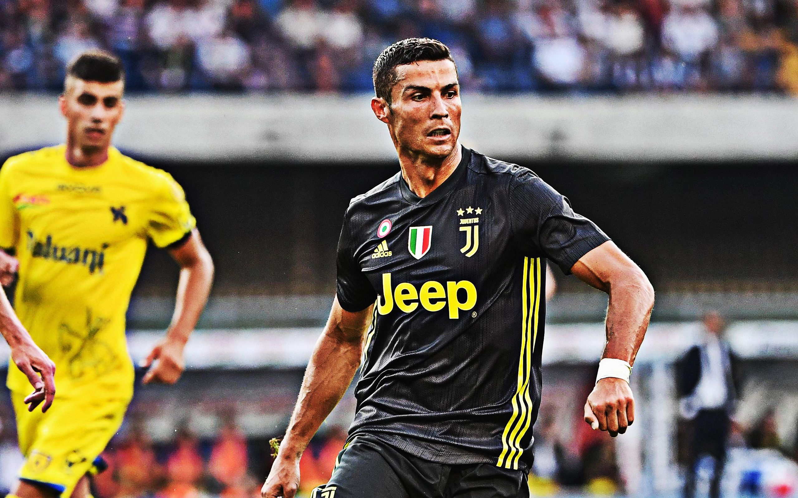 Download wallpaper Cristiano Ronaldo, Juventus FC, football, world football star, Serie A, Italy, Champions League, Portuguese football players, CR Juve for desktop with resolution 2560x1600. High Quality HD picture wallpaper