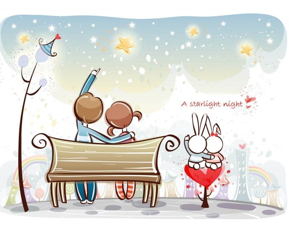 Cute Romantic Valentines Day Wallpaper Pack for Desktop. Valentines day cartoons, Valentines couple, Sweet couple cartoon