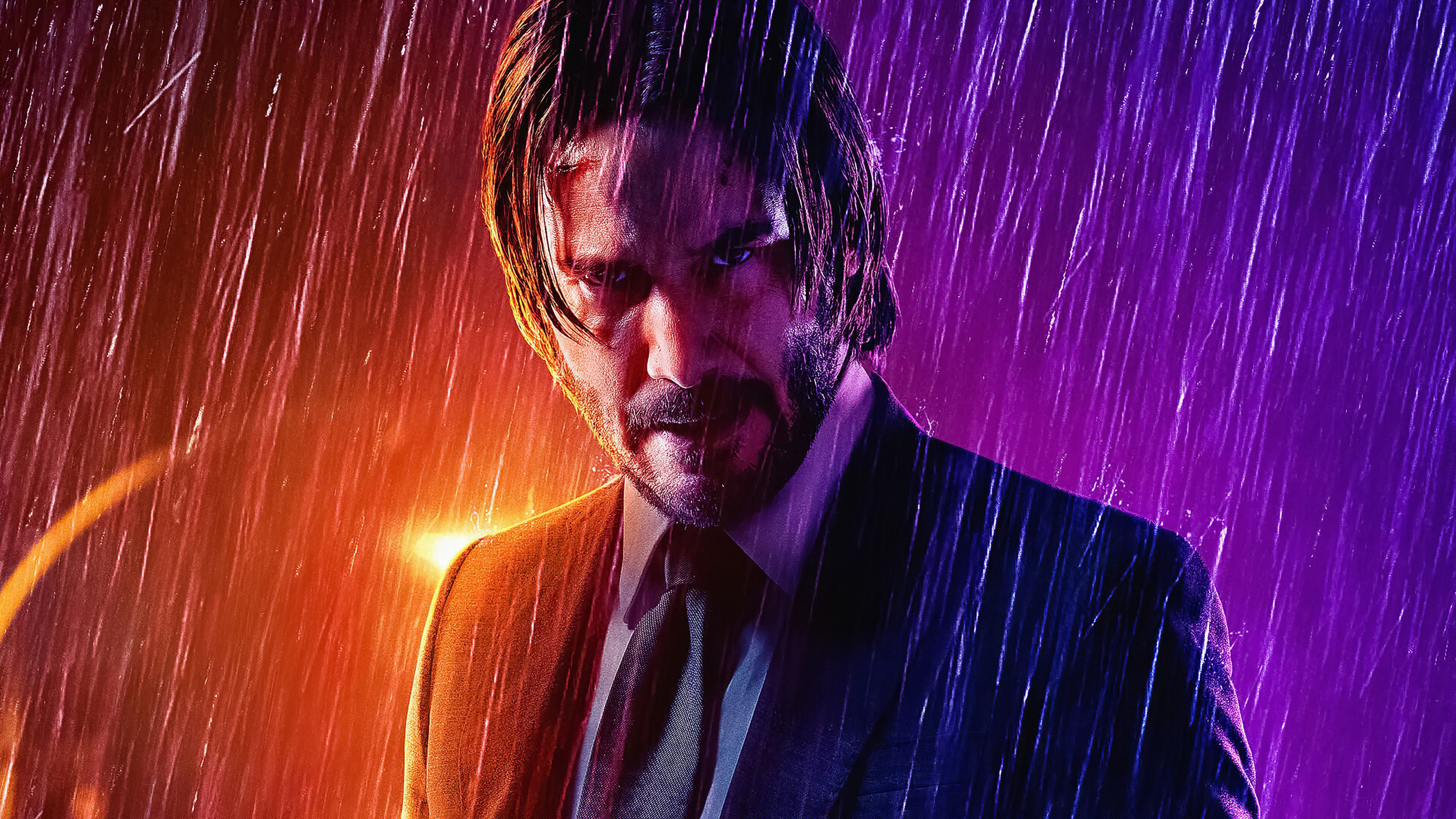 John Wick in Rain John Wick in Rain wallpaper 4k, John Wick in Rain 4k wallpaper. Keanu reeves, Chapter 3, Movies
