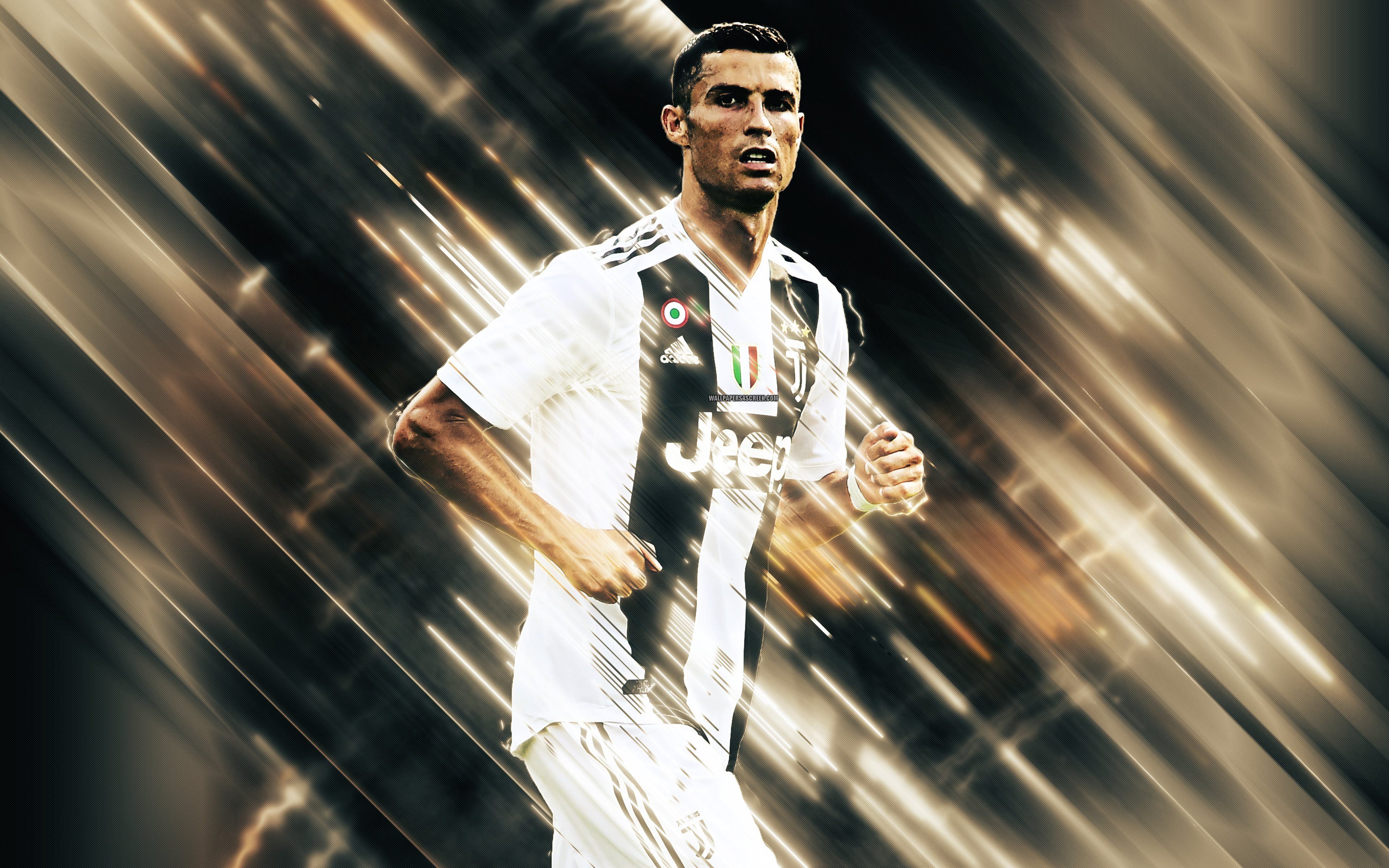 Download wallpaper Cristiano Ronaldo, CR striker, Juventus FC, Portuguese footballer, Italian Serie A, Turin, Italy, Juve, Ronaldo for desktop with resolution 3840x2400. High Quality HD picture wallpaper
