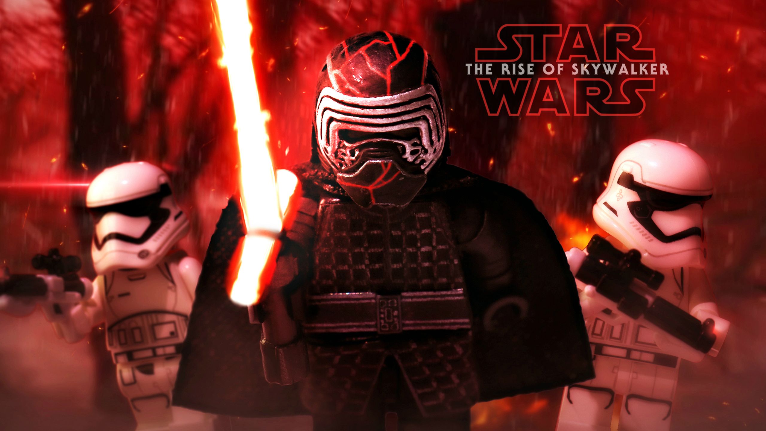 star wars the rise of skywalker kylo ren stormtrooper with red background HD movies Wallpaper