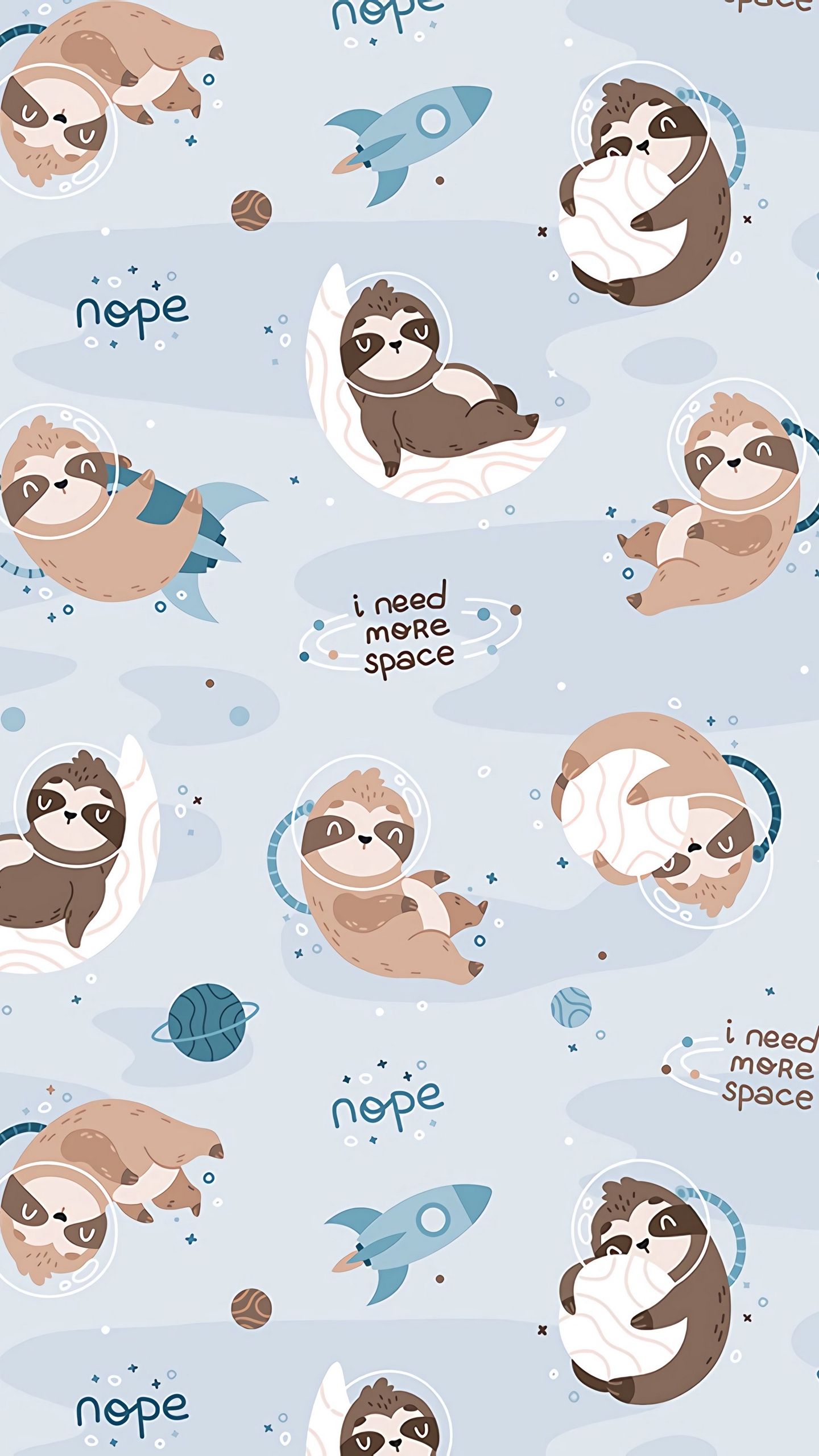 Download Wallpaper 1440x2560 Sloth Inscriptions Pattern regarding Cartoon Sloth Wallpaper. Cute cartoon wallpaper, Cartoon wallpaper, Cool cartoons
