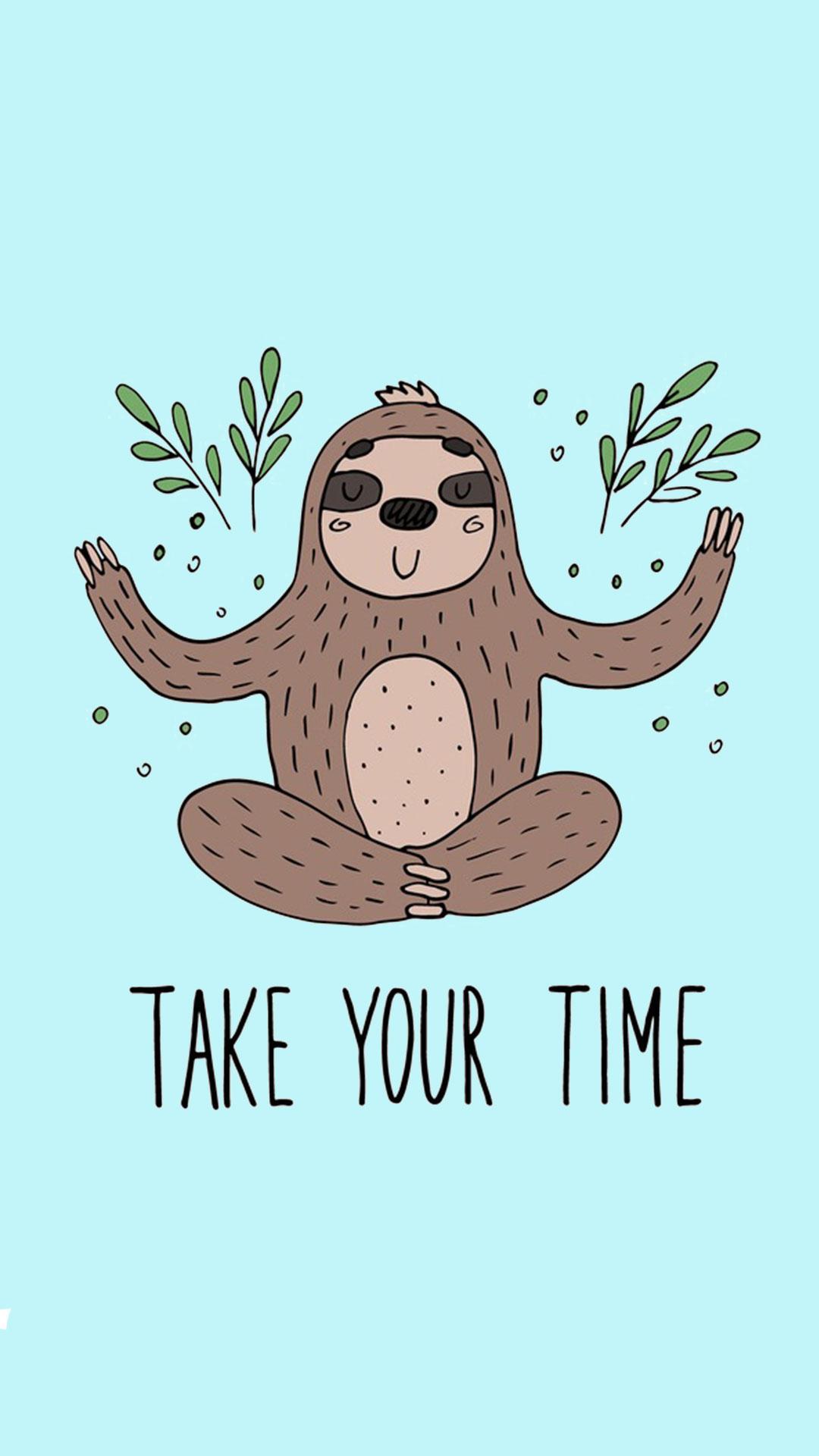 springtime sloth wallpaper