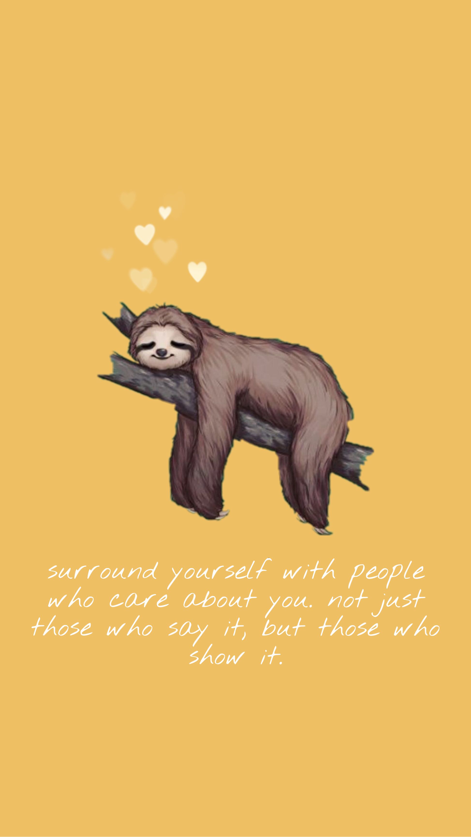 freetoedit #sloth #wallpaper #happy #selfcare #mentalhealth HD Wallpaper