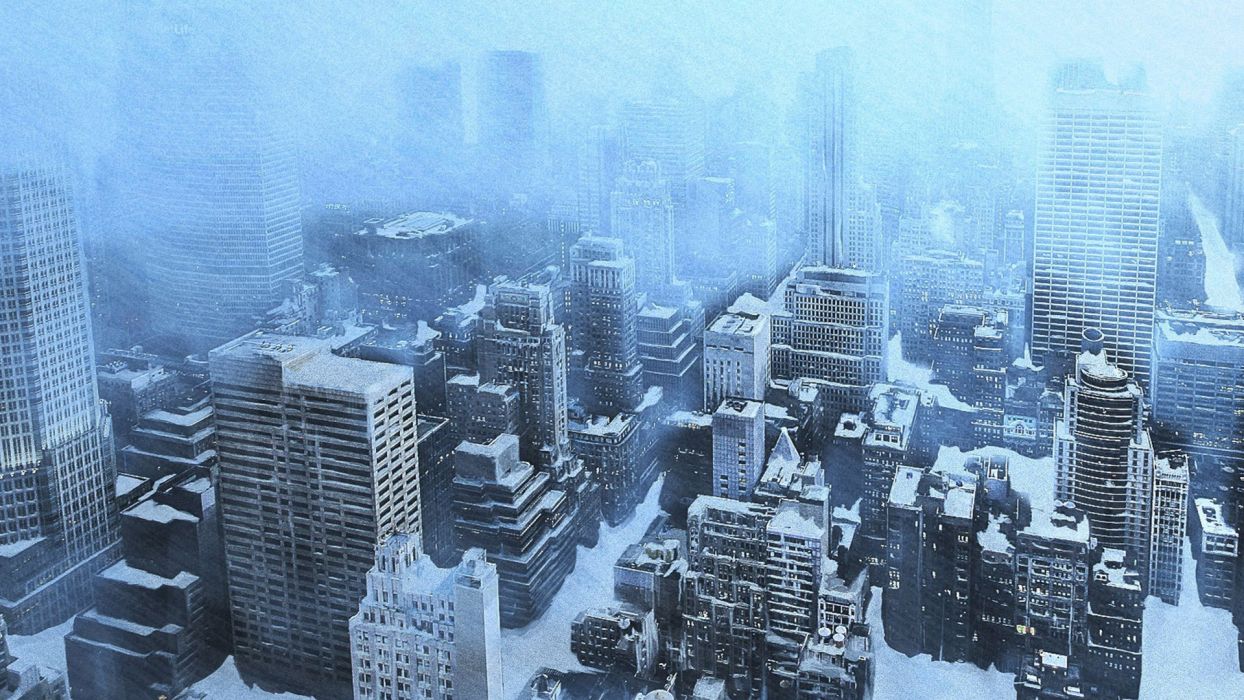 THE DAY AFTER TOMORROW Apocalyptic Winter Snow Ice Dark Sci Fi City Wallpaperx1080