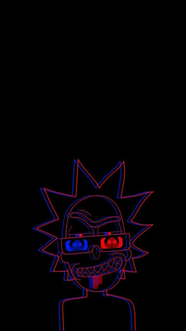 Rick and Morty, aesthetic, black, HD phone wallpaper