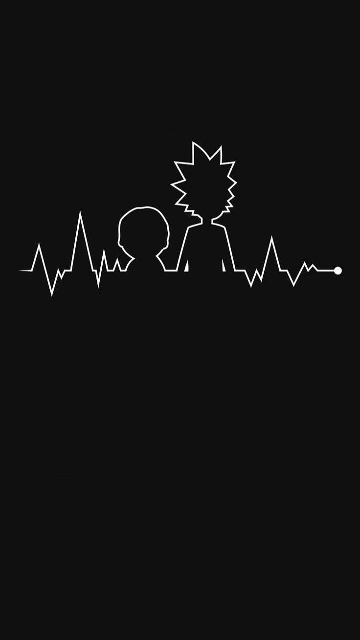Rick and morty dark black heartbeat wallpaper. Rick and morty. Asthetic Rick. iPhone wallpaper rick and morty, Black wallpaper iphone dark, Rick and morty quotes