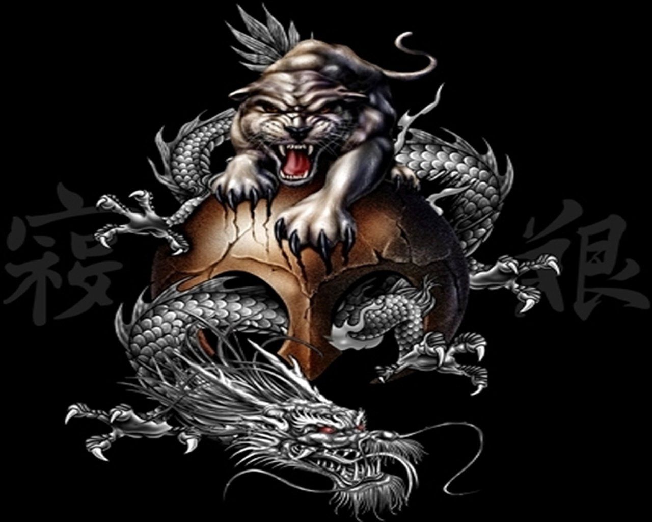 HD wallpaper: Chun Lo, demon, tiger, tattoo, men, three eyes, white tigers  | Wallpaper Flare
