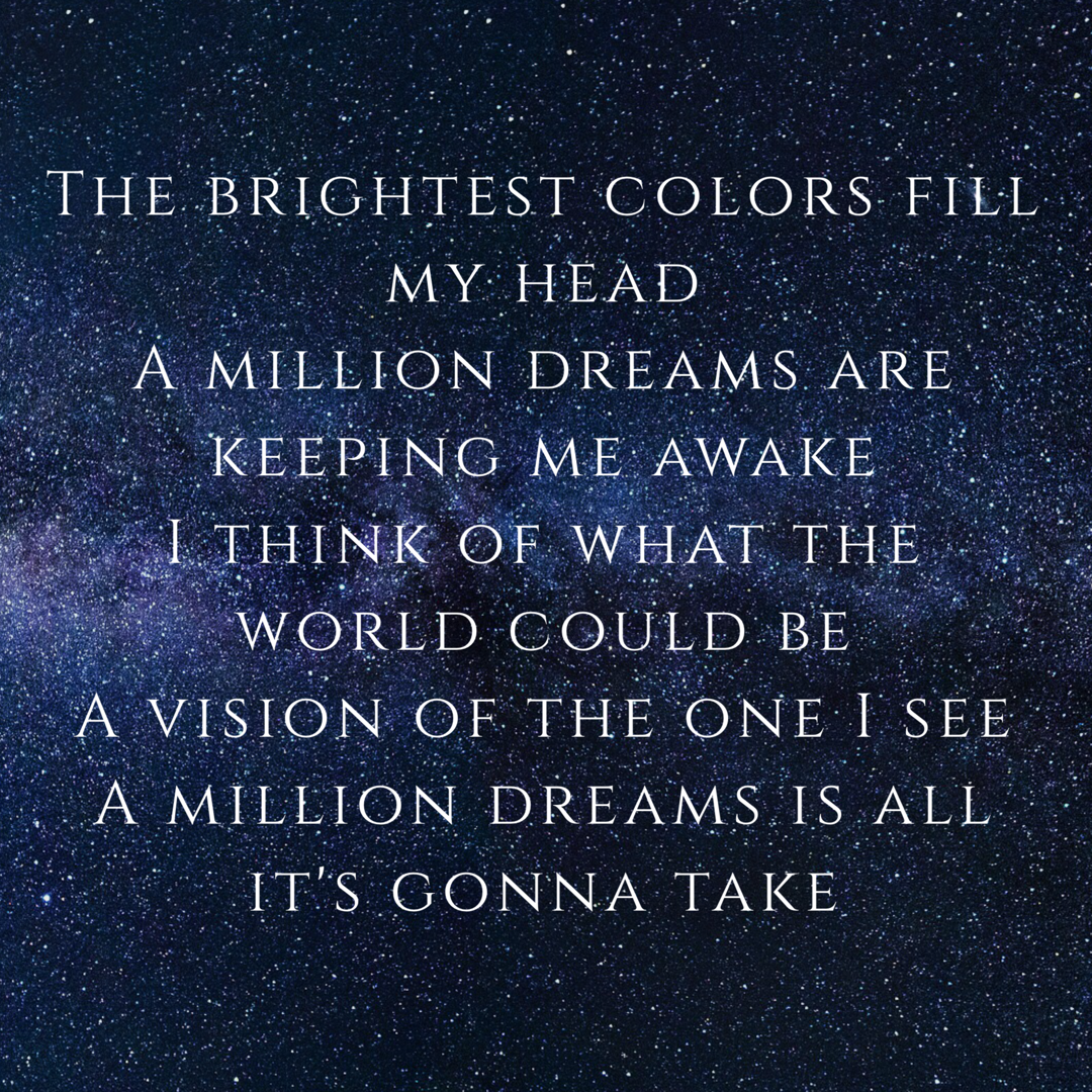 A Million DreamsThe Greatest Showman Music I like Quotes