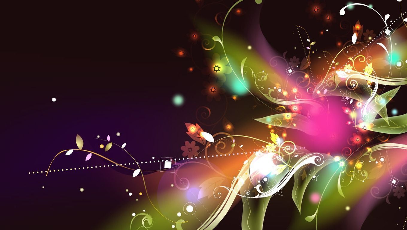 Abstract Flowers Wallpaper