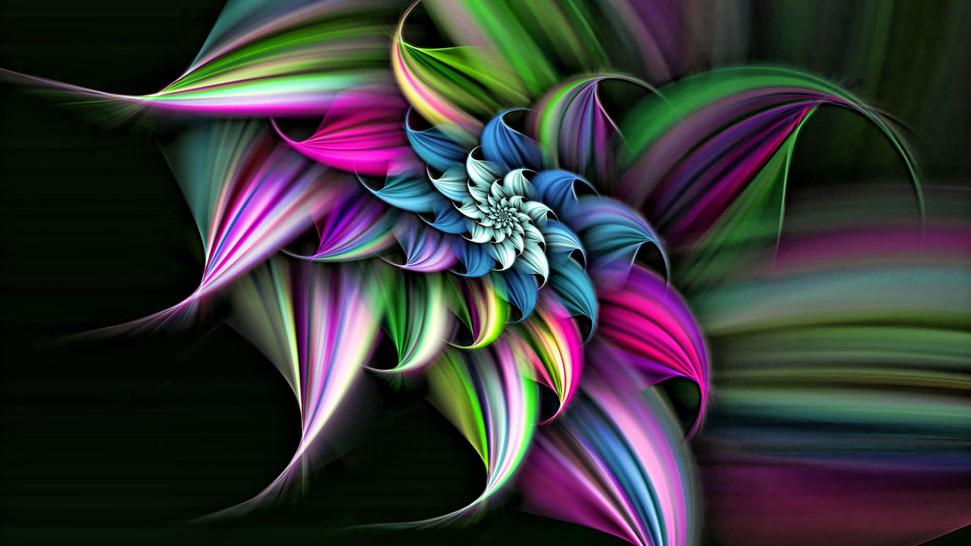 Free 3D Colorful Flowers Wallpaper