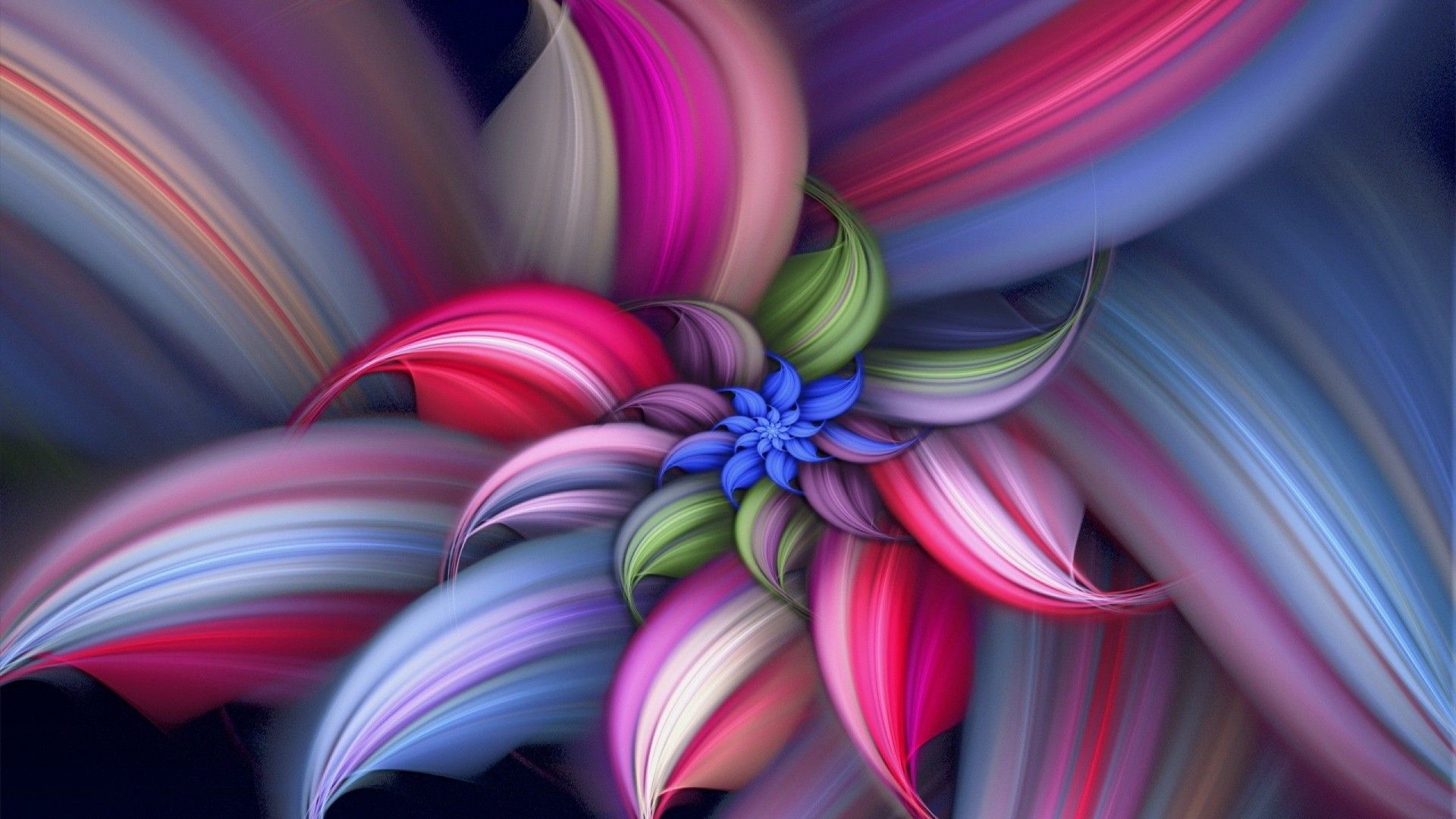 Abstract flower art colorful wallpaper (1920x1080)