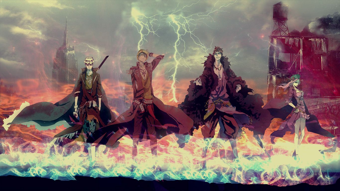 Anime Eustass Kid Jewelry Bonney Monkey D Luffy One Piece Trafalgar Law Wallpaper:1366x768
