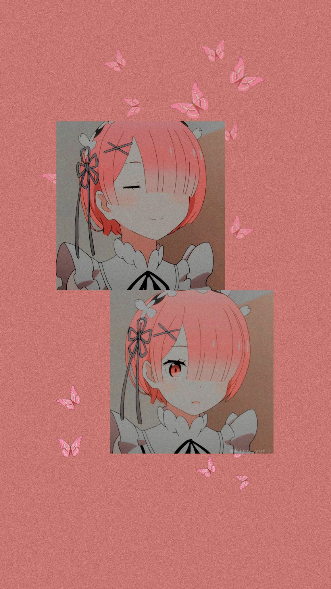 R a m - Anime wallpaper, Cute anime wallpaper, Pink wallpaper anime