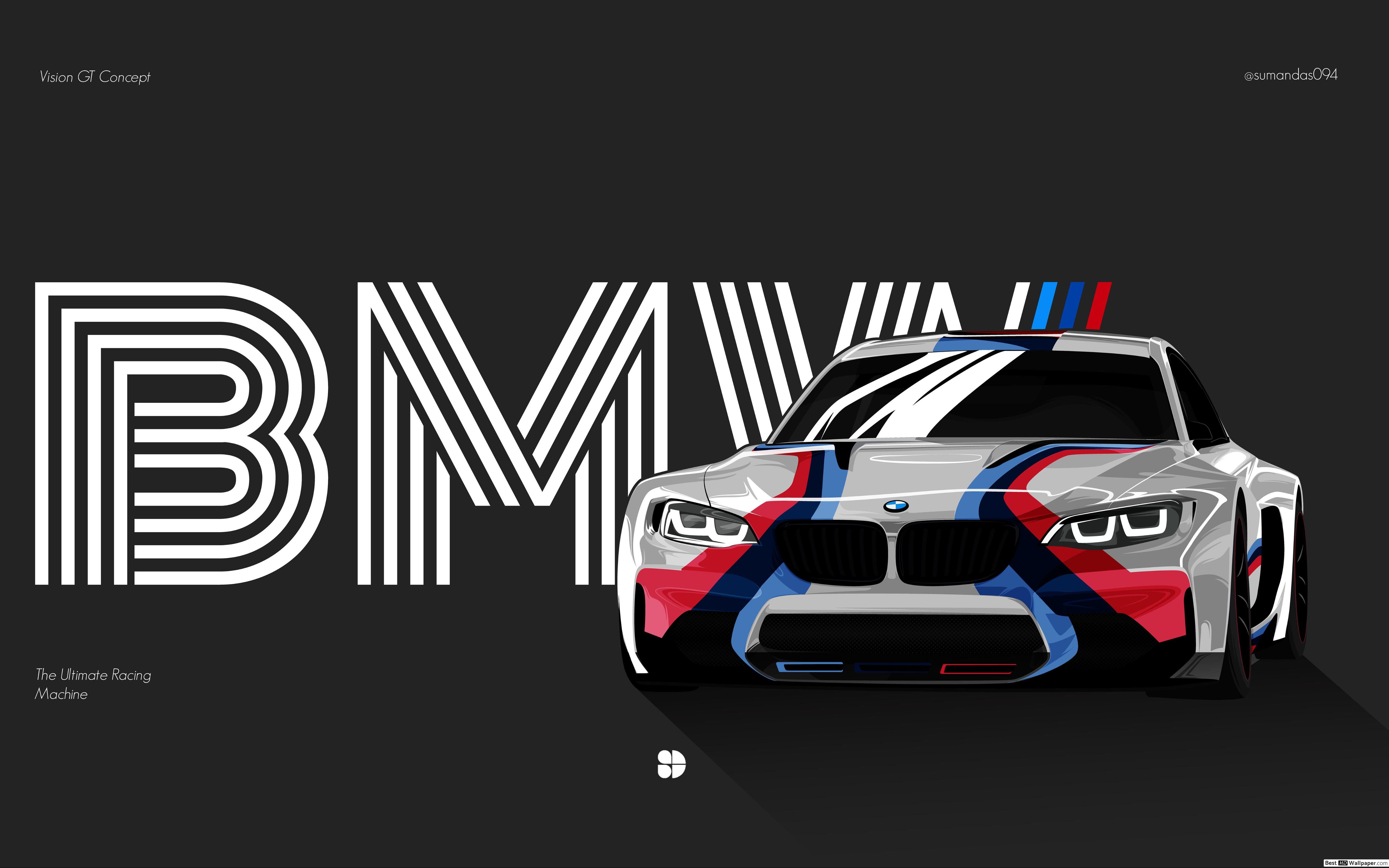 BMW super car minimalist background HD wallpaper download