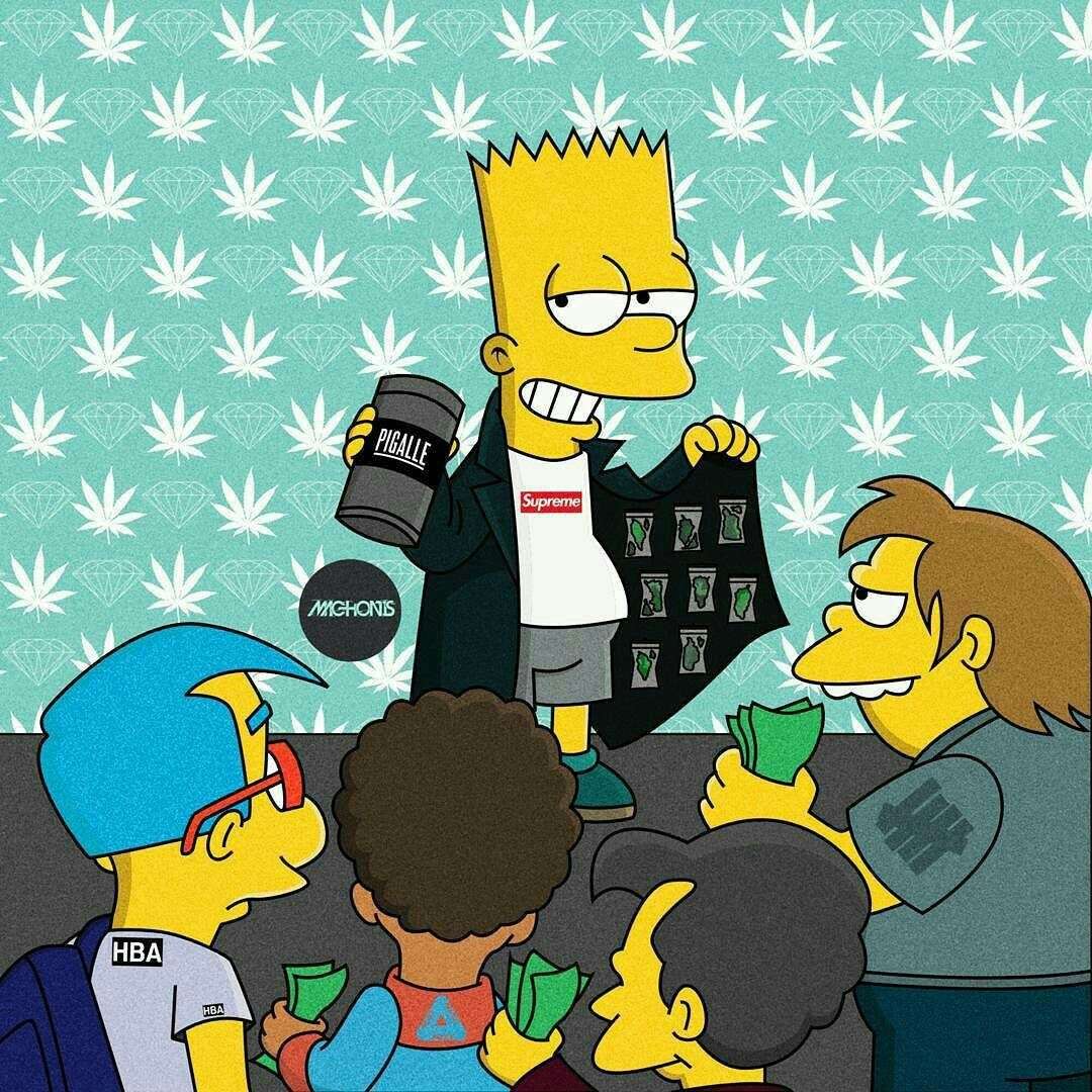 Savage Gucci Simpsons Wallpaper