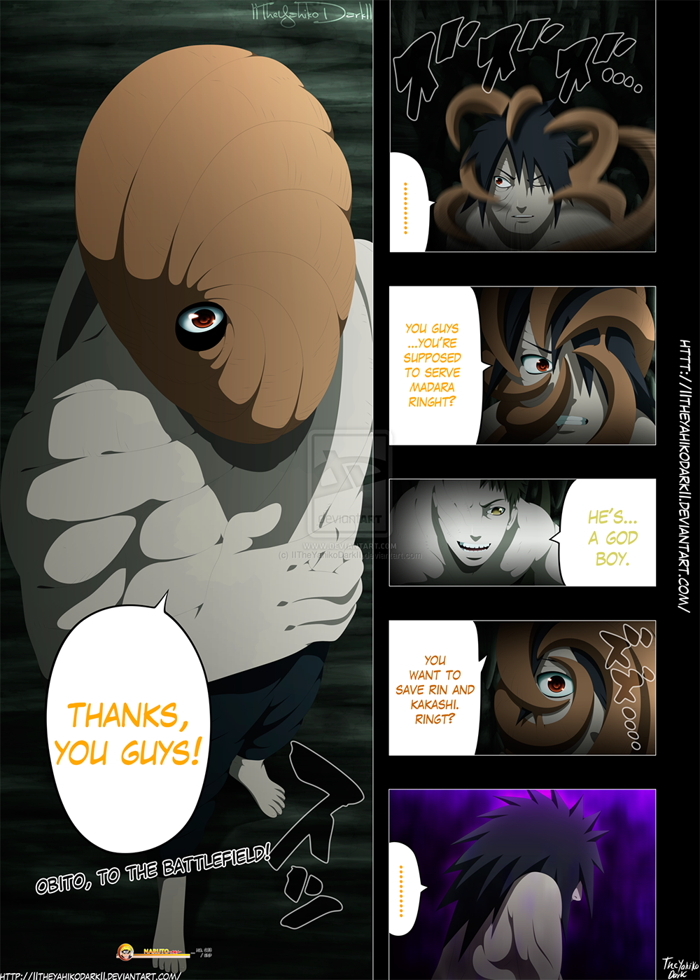 Obito merges with Zetsu