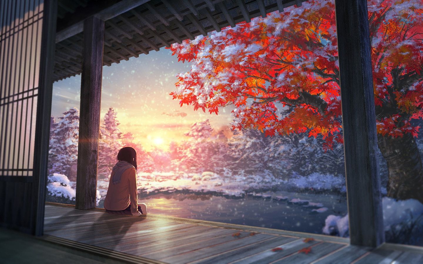 Anime wallpaper, anime girls, artwork, tree, one person, rear view, nature • Wallpaper For You HD Wallpaper For Desktop & Mobile