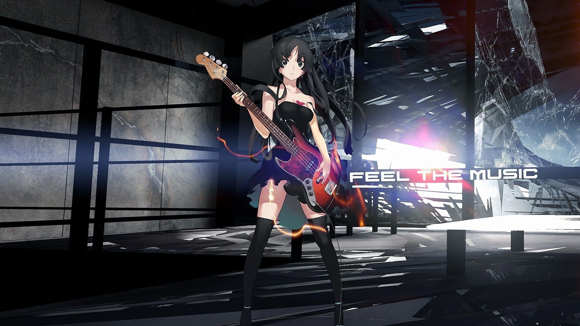 Girl With Guitar HD Wallpaperx1080