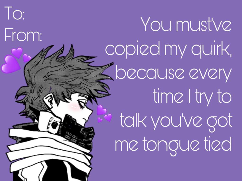 MHA Themed Valentine's Cards