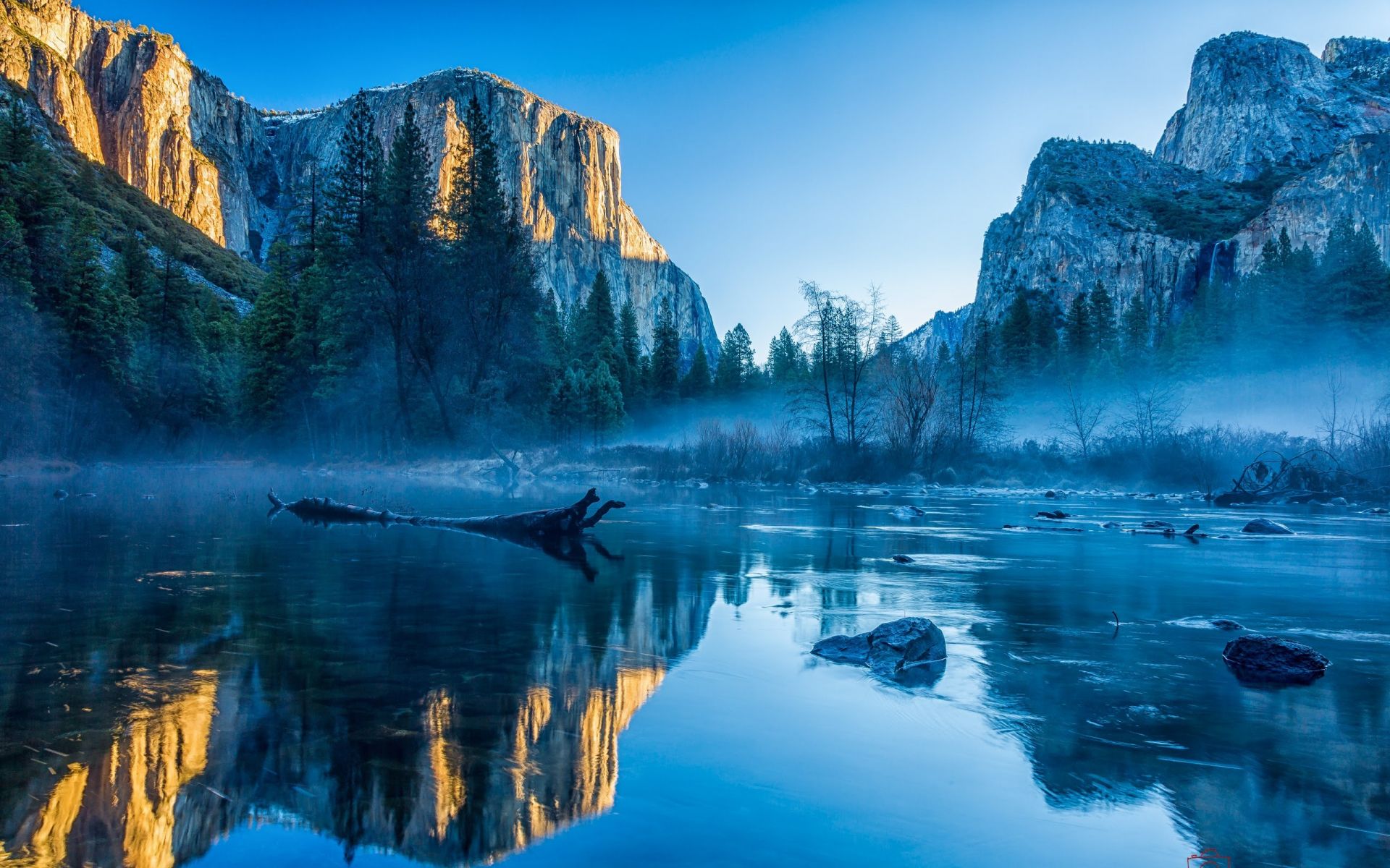 Desktop Wallpaper Yosemite National Park, El Capitan, Winter, Forest, Nature, 4k, HD Image, Picture, Background, Vx Hnp