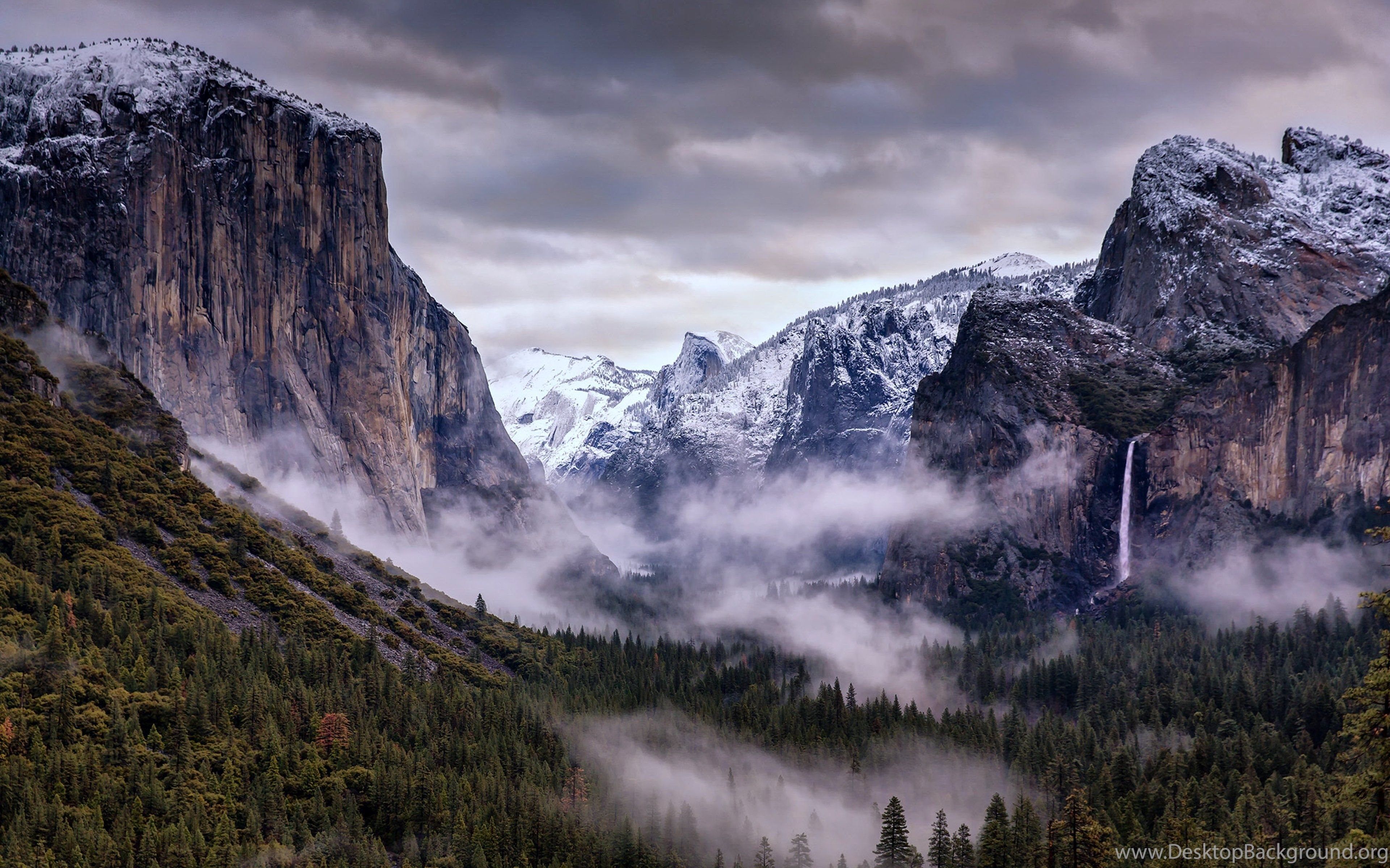 Yosemite Winter Wallpaper HD Wallpaper Background Of Your Choice Desktop Background