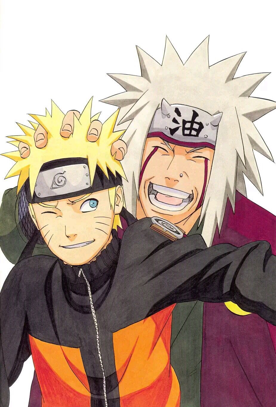 Master Jiraiya and Naruto. Personnages naruto, Image de naruto, Naruto